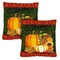 Toland Home Garden Set of 2 Pumpkin Flower Fall Harvest Outdoor Patio Throw Pillow Covers 18”